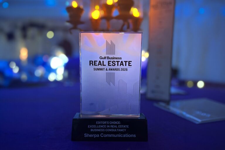 Sherpa Communications wins Excellence in Real Estate Business Consultancy at Gulf Business Real Estate Awards 2026 Sherpa Communications wins Excellence in Real Estate Business Consultancy at Gulf Business Real Estate Awards 2026 - sherp...