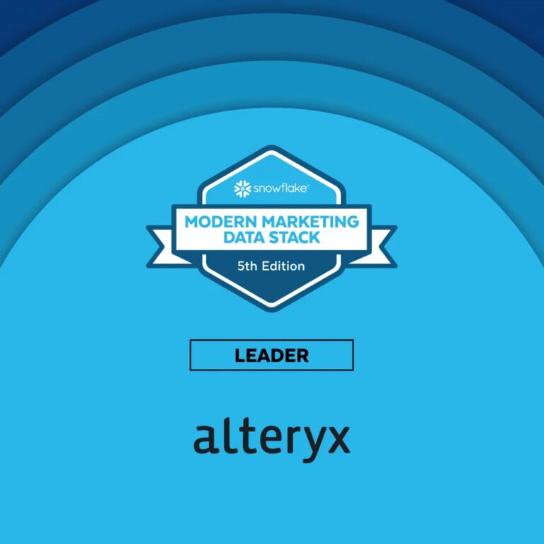 Alteryx Recognized as Leader in Snowflake’s Modern Marketing Data Stack Report - alteryx recognized